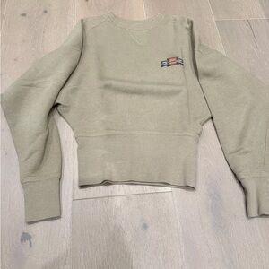 Isabel Marant Khaki Sweatshirt with Embroidered Detail